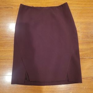 White House Black Market Pencil Skirt, 4, Maroon